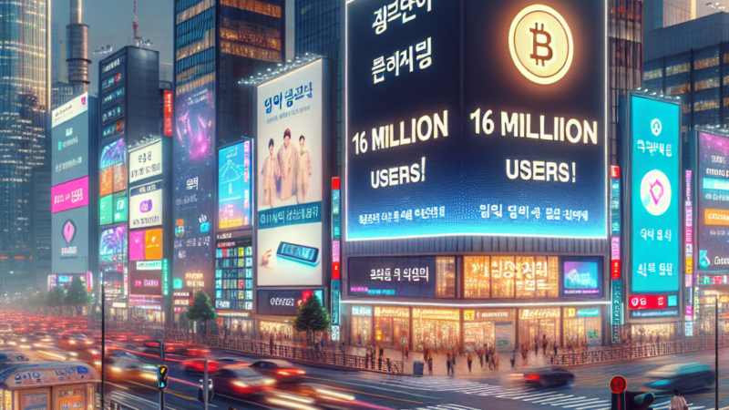 South Korea’s Crypto Exchange Users Reach 16 Million Milestone
